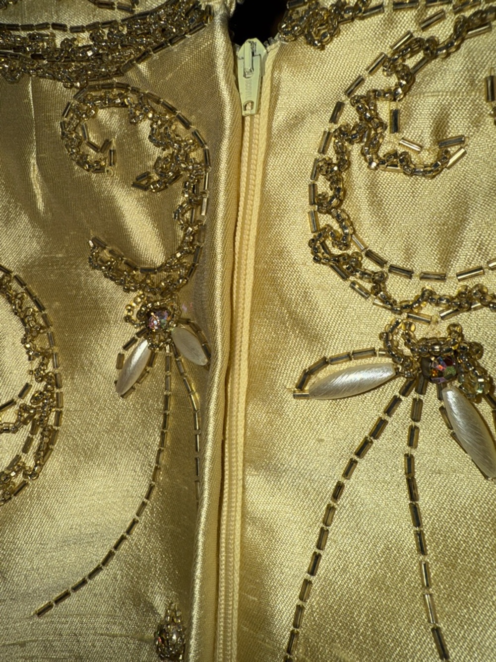 Gold Beaded Evening Dress - Picture 14 of 17